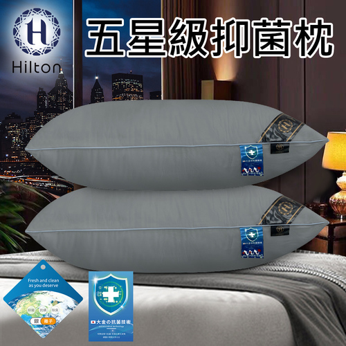 【Hilton 希爾頓】五星級銀離子抑菌枕/灰色(枕頭/纖維枕/枕心/舒眠枕)(B0048-A)  |商品分類|全站商品